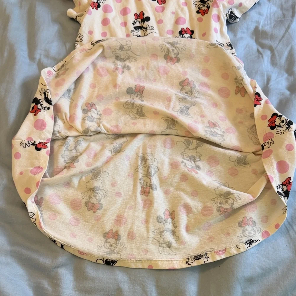 Girls 5T Disney Minnie Mouse Dress - Pink and White